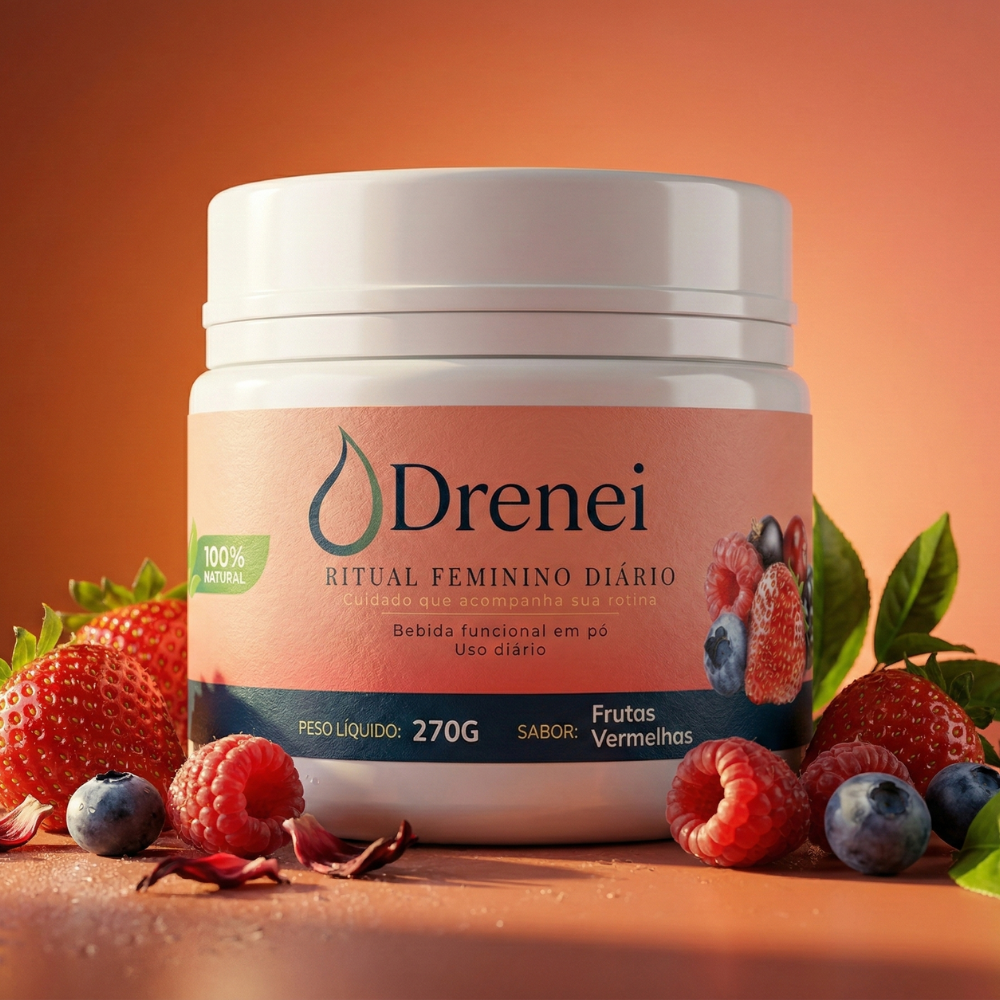 Drenei - Ritual Feminino Diário | Hibisco, Chá Verde e Gengibre | 270g